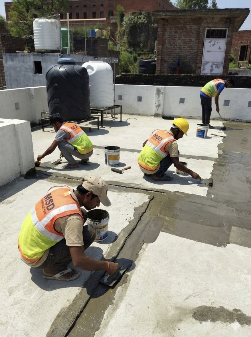 Terrace and roof waterproofing work